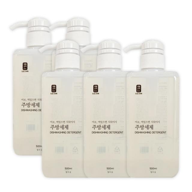 생활공작소 쌀뜨물 주방세제, 500ml, 5개입