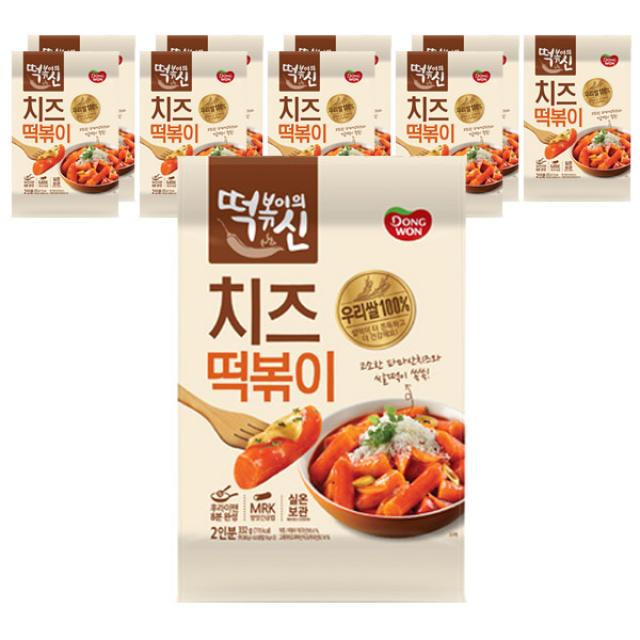 동원 떡볶이의신 치즈떡볶이 332g 10개입