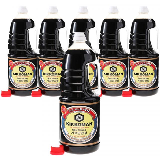 기꼬만 양조간장, 6개입, 1.8L