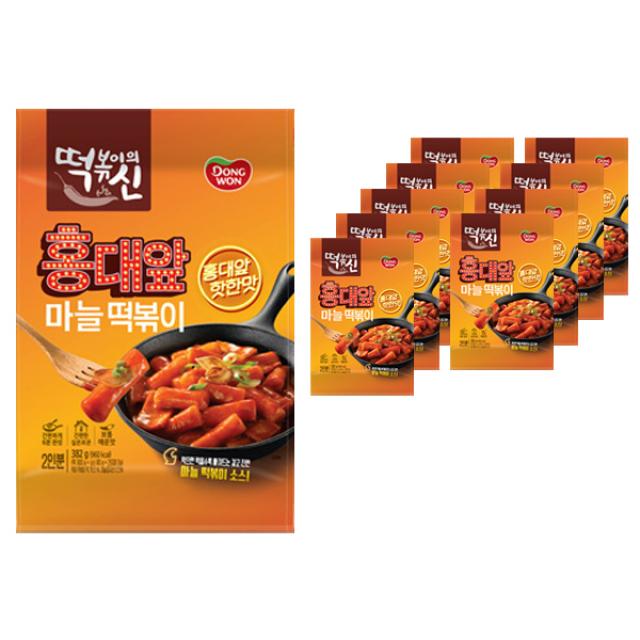 동원 떡볶이의신 홍대앞 마늘떡볶이, 382g, 10개입