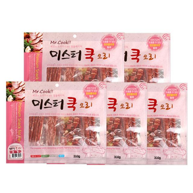 미스터쿡 강아지간식 큐브 + 슬라이스 + 스테이크, 오리, 5개입
