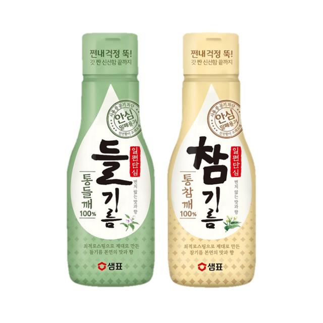 샘표 통참깨 참기름 200ml + 통들깨 들기름 200ml, 1세트