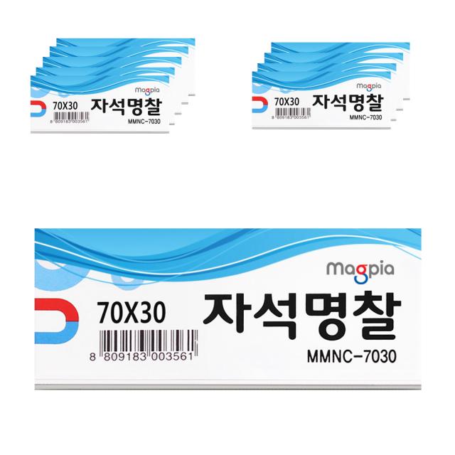 마그피아 자석명찰 70 X 30 Mm 혼합 색상 10개입