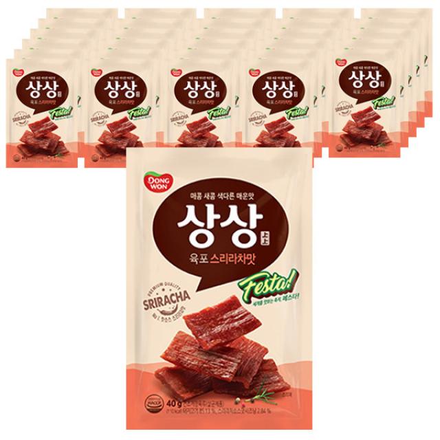 동원에프앤비 상상육포 페스타 스리라차맛, 40g, 30개입