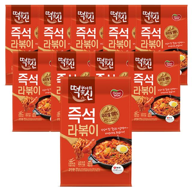 동원 떡볶이의신 즉석라볶이, 404g, 10개입