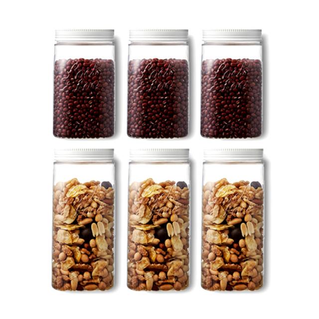 락앤락 도어포켓 캐니스터 용기세트 750ml X 3p + 1l X 3p 1세트