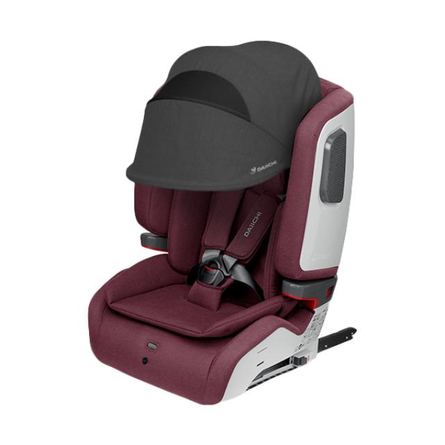 다이치 브이가드 ISOFIX 토들러 카시트 분리형 + 썬바이저, 버건디