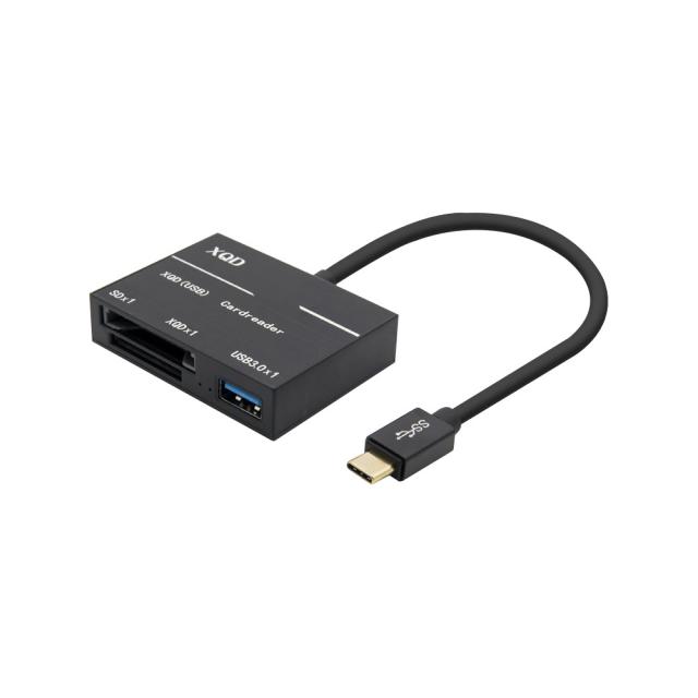 컴스 USB 3.1 카드리더기 C타입 to USB 3.0 1Port SD XQD, FW398, 단일 색상