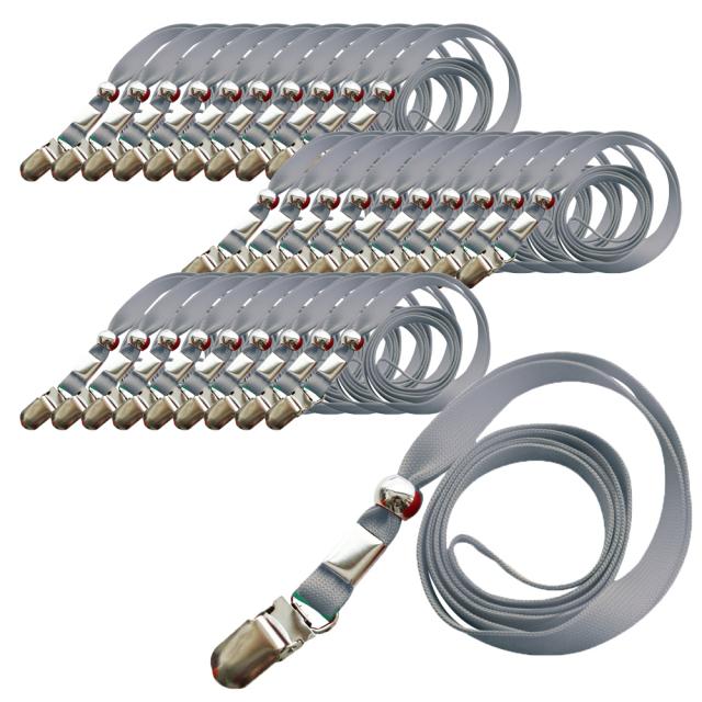 옹달샘 목걸이 슬링 명찰줄 9mm, 회색, 30개입