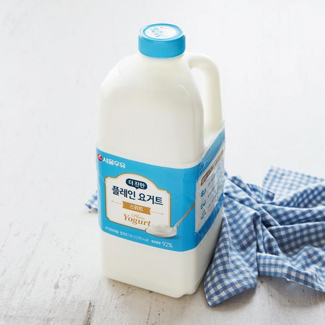 서울우유 더 진한 플레인 요거트 1800ml 1개