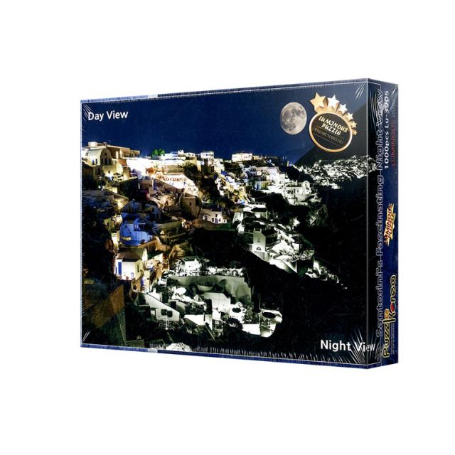 퍼즐코리아 만월의 산토리니 야광퍼즐 직소퍼즐 PKLU1000-3905, 1000피스, 혼합 색상