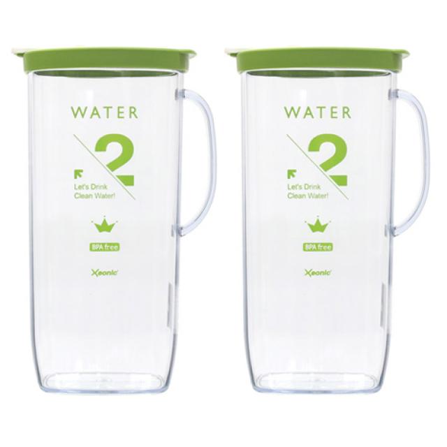 제오닉 손잡이 사각물병 2p 그린 2l