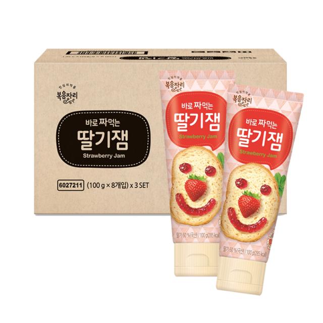 복음자리 바로 짜먹는 딸기잼, 100g, 24개입