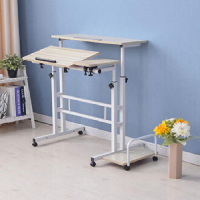 펀타스틱 노트북 높낮이조절 스탠딩테이블 고급형 우드