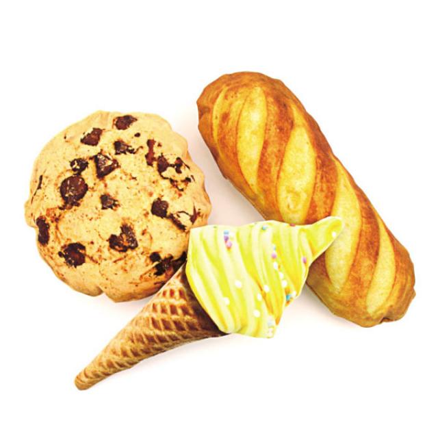 리스펫 강아지 봉제인형 식도락 장난감 디져트 세트, 혼합 색상, 1세트