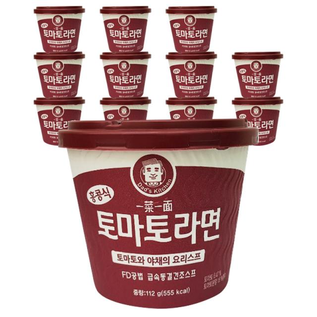 일채일면 홍콩식 토마토 컵라면 112g, 12개입