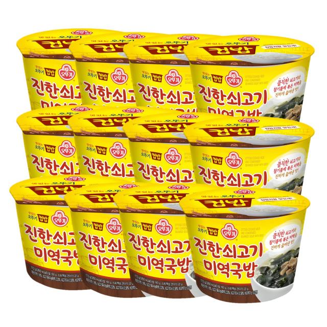 오뚜기 컵밥 진한쇠고기 미역국밥, 284g, 12개입