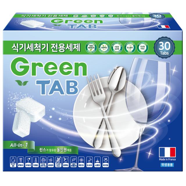 Greentab 식기세척기 전용세제 12g 30개입