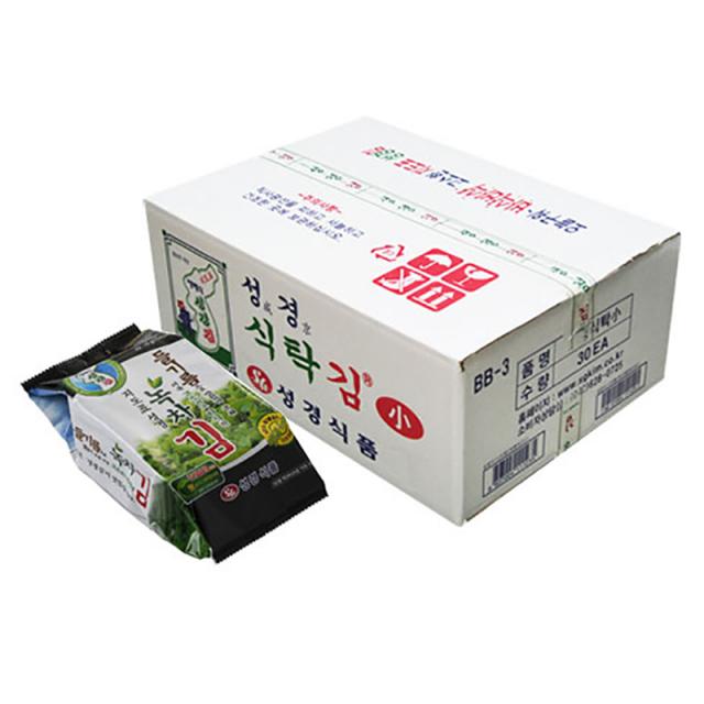 성경식품 지도표 녹차조각김 소 17g 30개