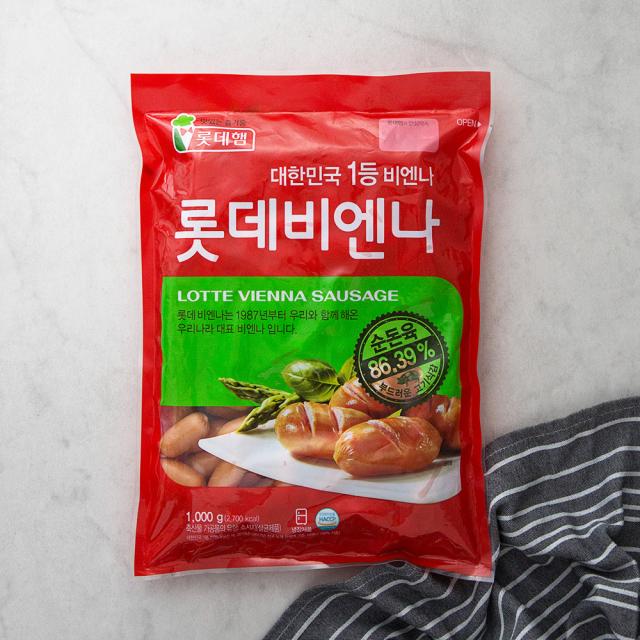 롯데햄 롯데비엔나 소시지 1kg 1개