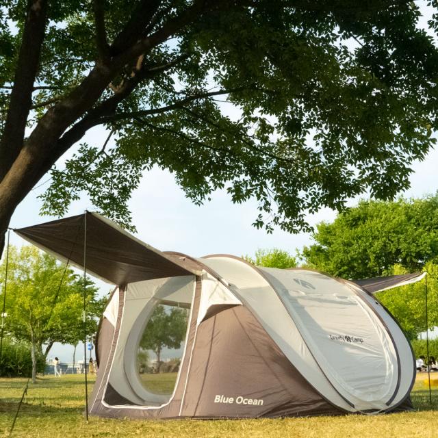 그라비티캠프 그라피티 베이직 원터치텐트 빅스타 화이트 실버 에디션 5~6인용