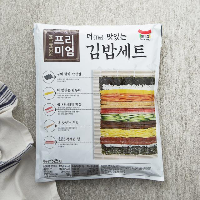 일가집 프리미엄 더 맛있는 김밥세트 525g 1세트