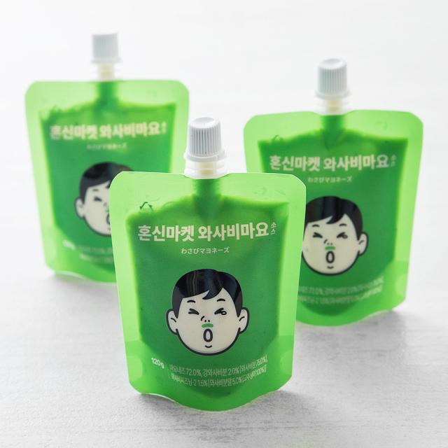 혼신마켓 와사비마요 소스, 120g, 3개