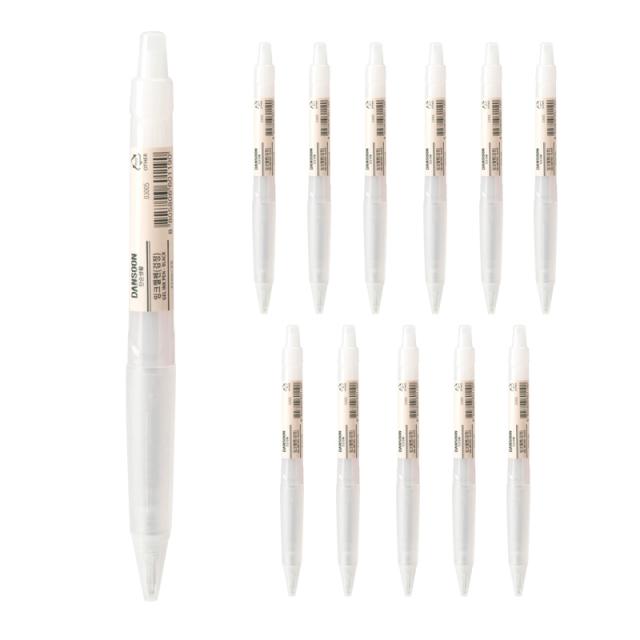 단순생활 잉크젤펜 0.5mm, 화이트, 12개