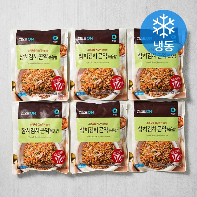 집으로온 참치김치 곤약 볶음밥 (냉동), 200g, 6개