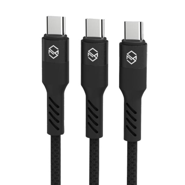 신지모루 로프 C타입 고속충전 케이블 2m 블랙 3개
