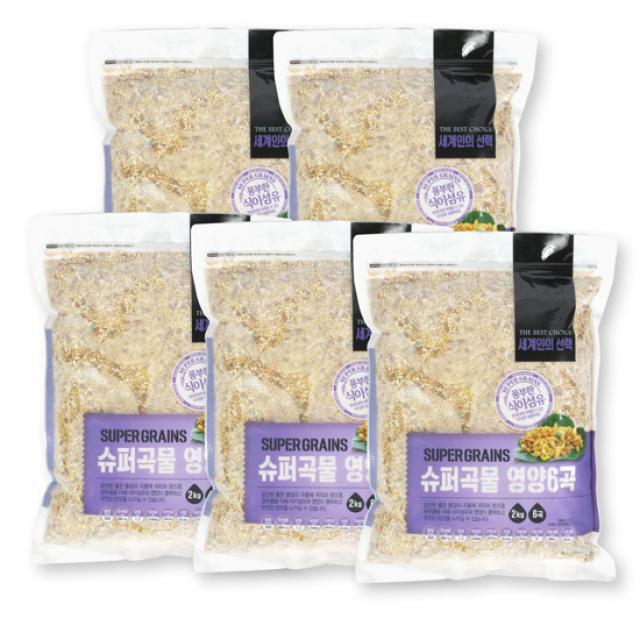 미이랑 슈퍼곡물 영양6곡, 2kg, 5개