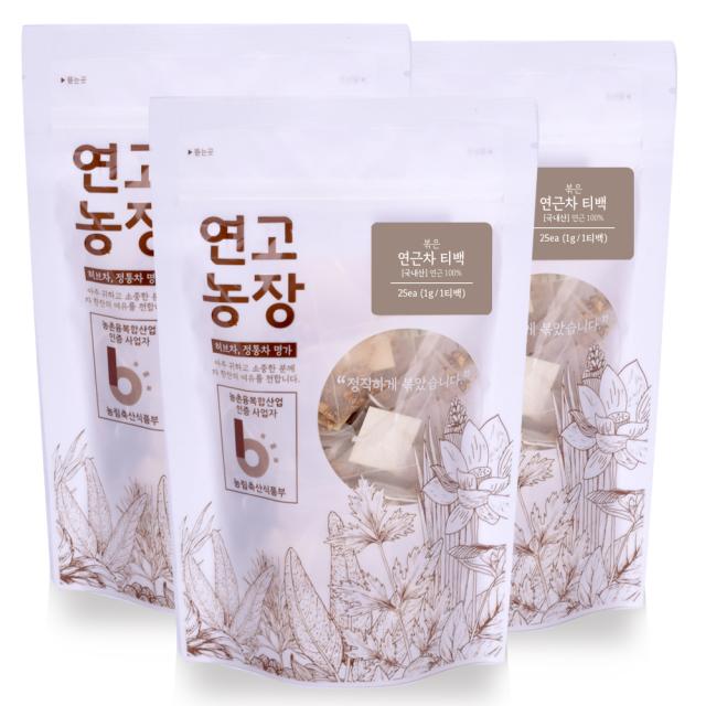 연고농장 연근차 티백, 25g, 3개