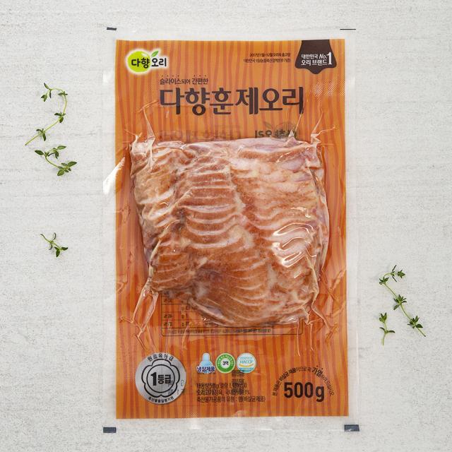 다향오리 1등급 훈제오리 슬라이스, 500g, 1개