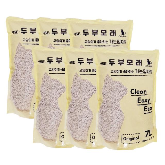 캣필드 고양이 두부모래 가는입자, 7L, 6개