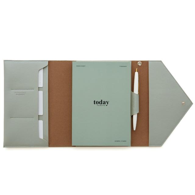 클러치 오거나이저 + 다이어리 세트, 민트그레이
