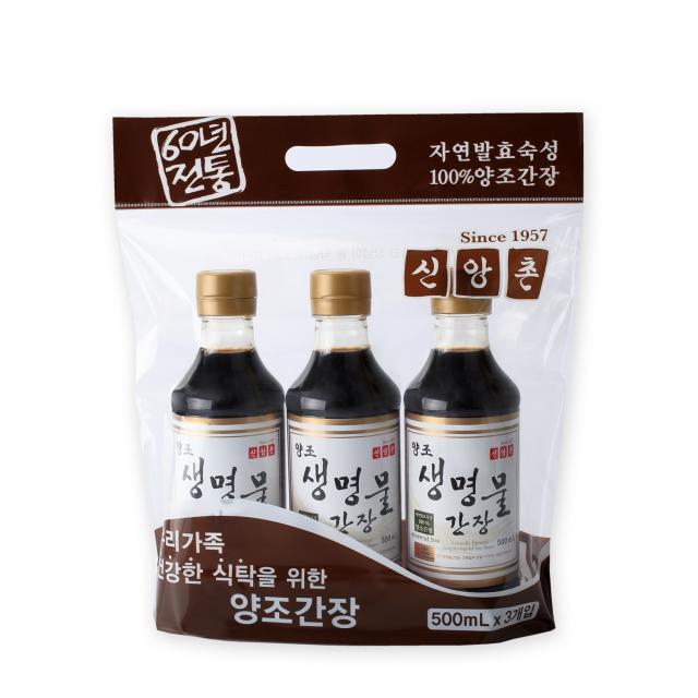 신앙촌 양조 생명물간장, 500ml, 3개