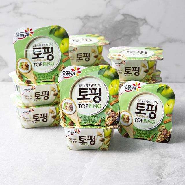 요플레 토핑 오트 & 애플시나몬, 125g, 12개