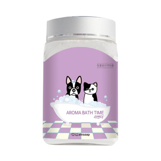 아인솝 아로마바스타임 강아지 입욕제 라벤더 + 전용스푼 + 입욕제망 260g 1세트