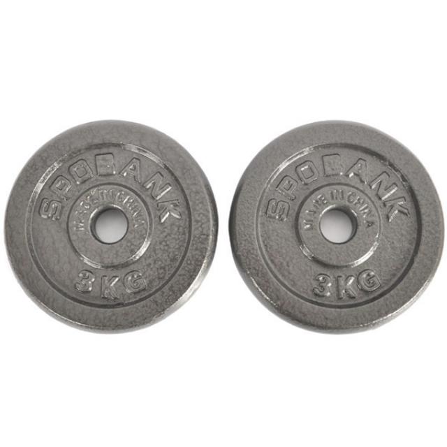 스포뱅크 역기원판 2p, 3kg, 다크그레이