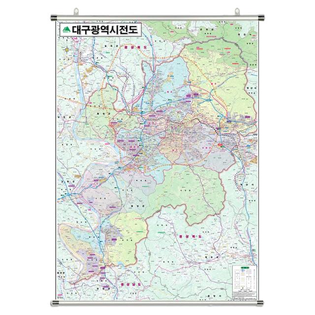 지도닷컴 대구광역시전도 족자형 78 x 110 cm + 전국행정도로지도, 1세트