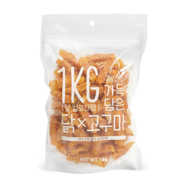 슈퍼츄 일킬로그램 가득 담은 닭가슴살고구마 1kg, 닭가슴살 + 고구마, 1개