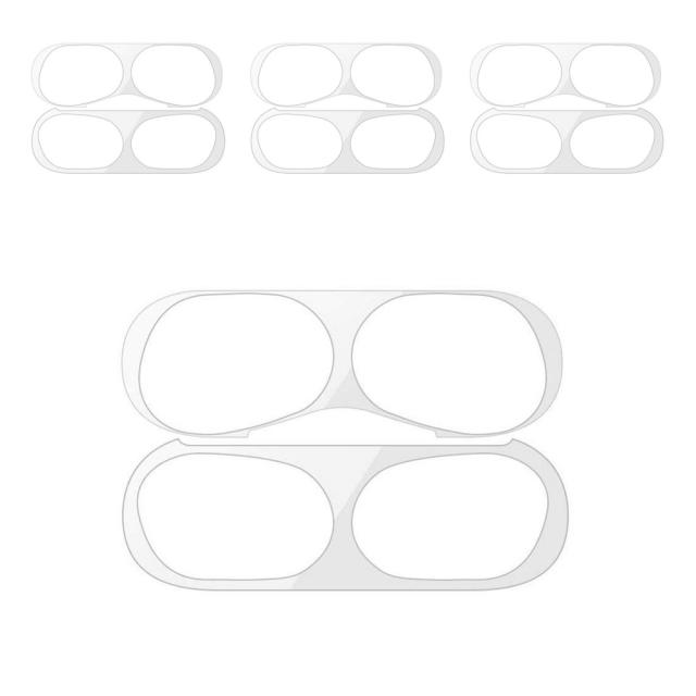 누아트 이어폰 메탈철가루 방지스티커 4p 에어팟프로 실버