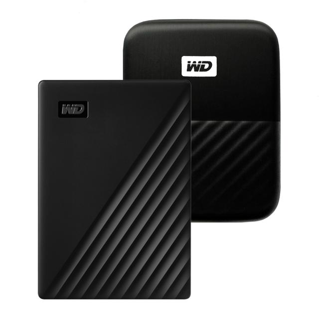 Wd My Passport 휴대용 외장하드 + 파우치 5tb 블랙