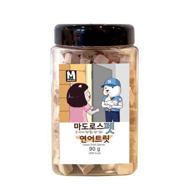 마도로스펫 연어트릿 강아지 간식 90g, 연어맛, 1개
