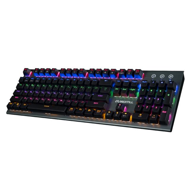 맥스틸 기계식 유선 키보드, TRON G100K(흑축), 혼합 색상