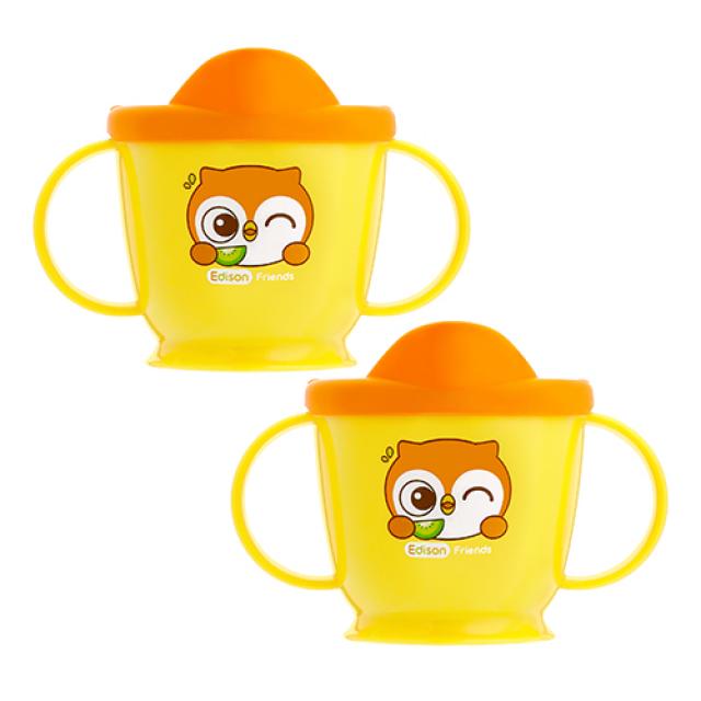 에디슨 프렌즈 처음 배우는 스텐 양손컵, 부엉이, 2개