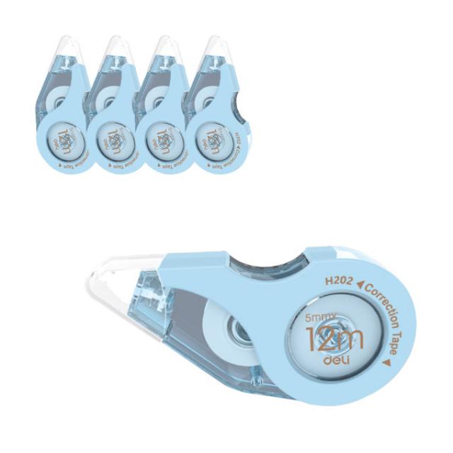 델리 대용량 마카롱 수정 테이프 EH20201 5mm x 12m, 블루, 5개