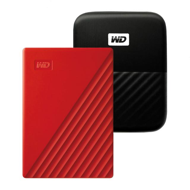 WD My Passport 휴대용 외장하드 + 파우치, 5TB, 레드