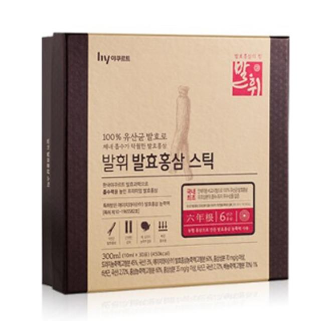 한국야쿠르트 발휘 발효홍삼 스틱, 10ml, 30개