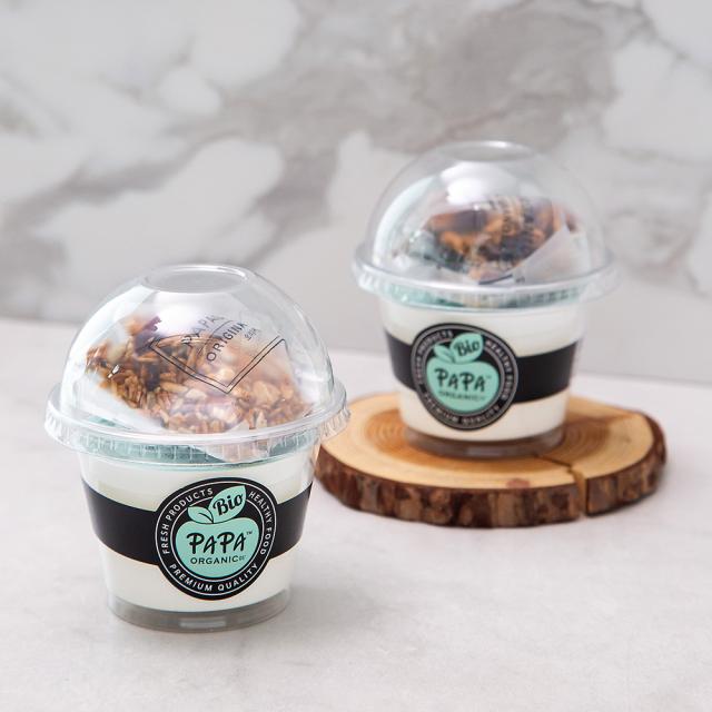 파파오가닉 참좋은 유기농 목초 그릭요거트 가당 + 오리지널 그래놀라, 115g, 2개